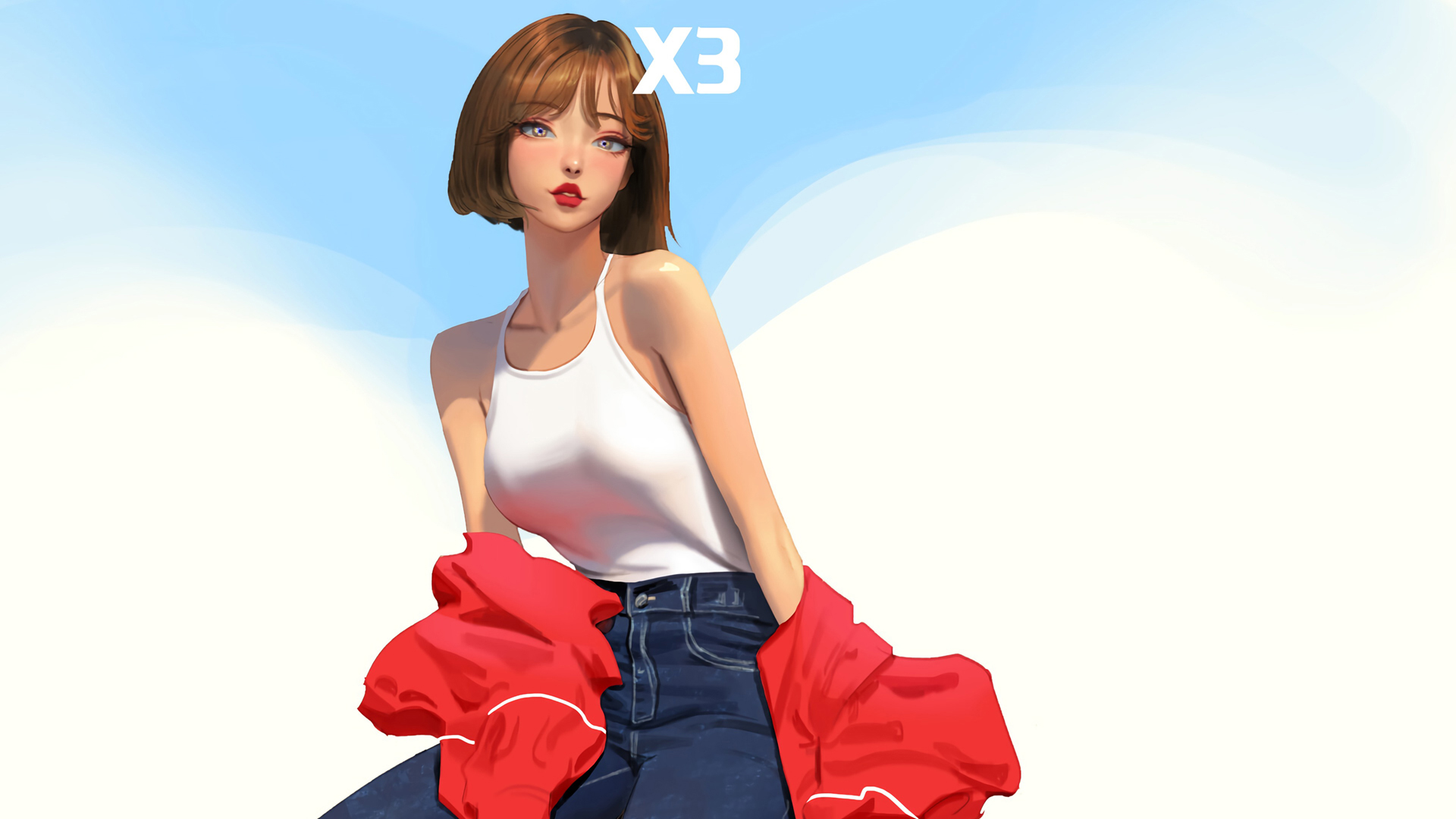 孟美岐穿“大哥”风服装，牛仔套装用磨砂做菱形镂空，又潮又个性